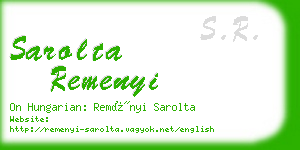 sarolta remenyi business card